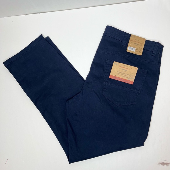 Weatherproof Vintage Slim Straight stretch Twill 38/30 NWT Navy blue/Dark Sapphi - Picture 3 of 8